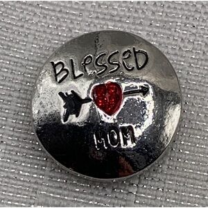BLESSED MOM - Genuine Ginger Snaps & Co. Snap Button Charm - 18mm/20mm